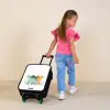 Dinos - Dieren - Sterren Kinderkoffer - Zwart klein -sfeer1