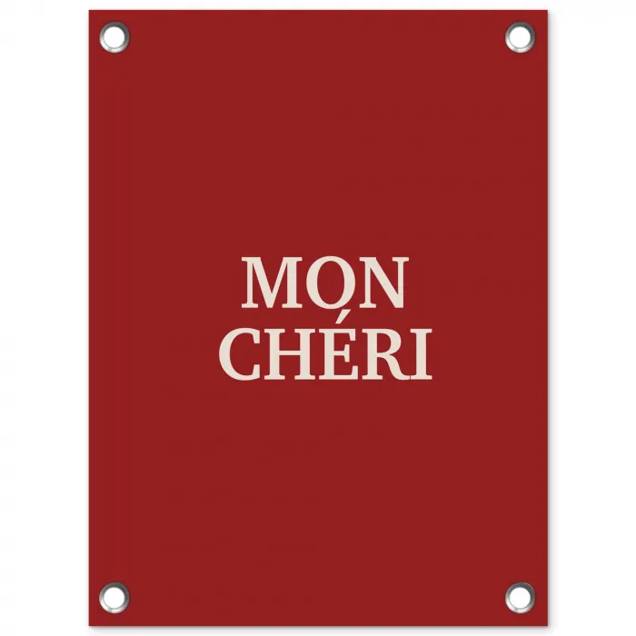 Rood - Frans - Quotes tuinposter los doek klein -3d