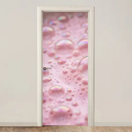 Schuim - Structuur - Roze deurposter klein -3d_beige