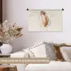 Veer - Bohemian - Boho - Pastel kleuren Wandkleed katoen klein -sfeer1