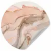 Marmer - Roze - Rosé Wandcirkel behangsticker klein -3d