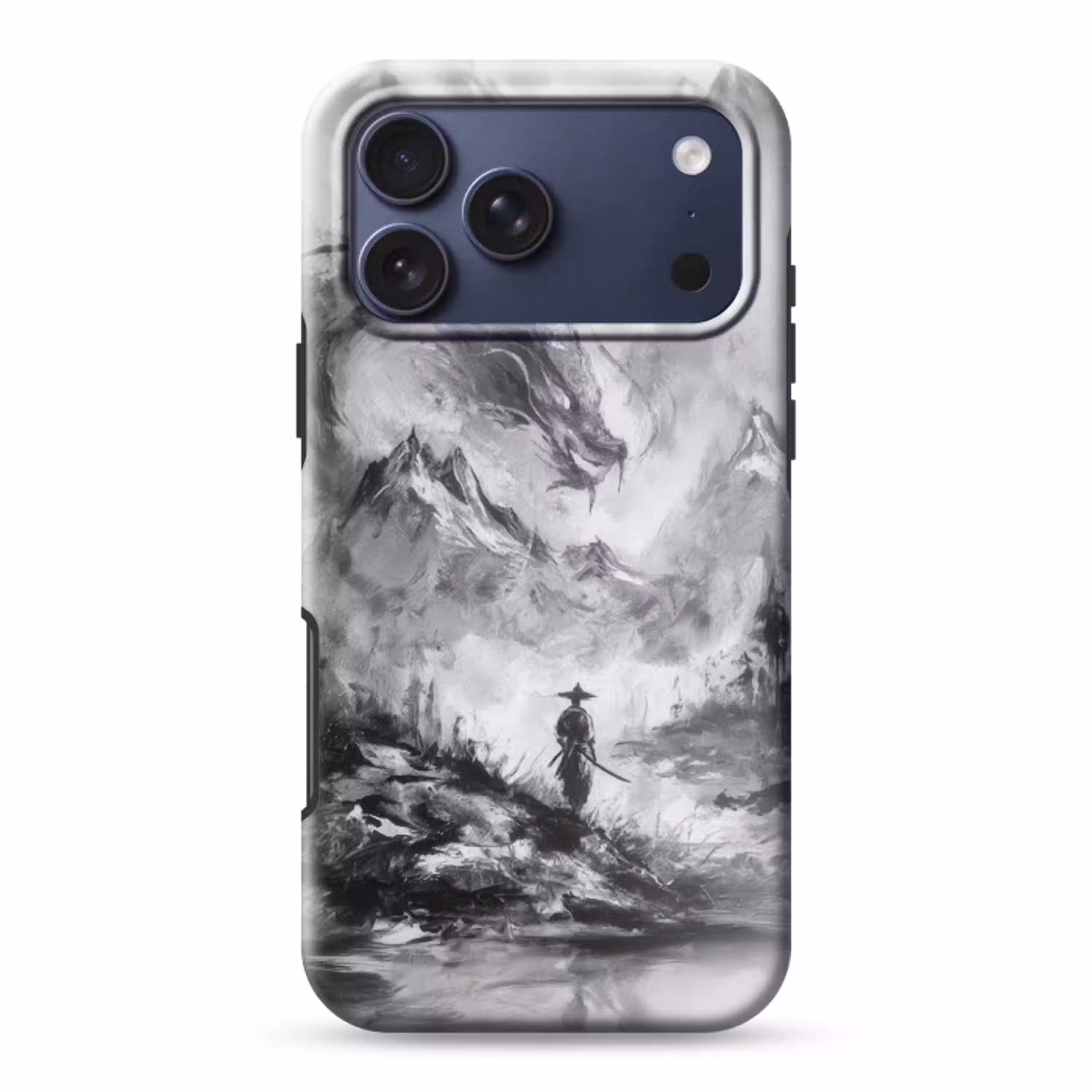 Krijger - Draak - Grijs Toughcase MagSafe Apple iPhone 17 Pro Max klein -3d