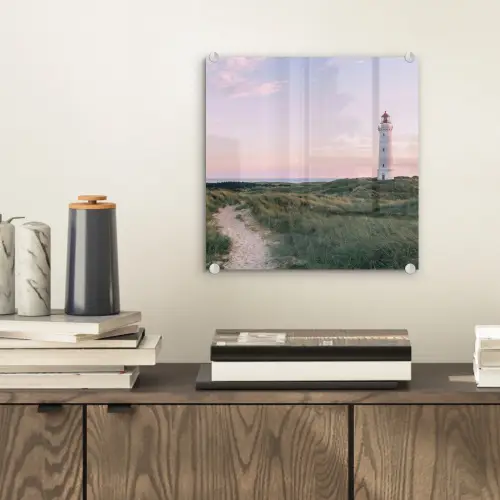 Vuurtoren - Duinlandschap - Zee plexiglas 5mm klein -sfeer1