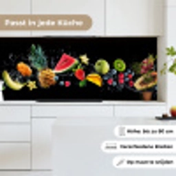 Splash - Fruit - Zwart keuken achterwand 2 middel -sfeer4_DE