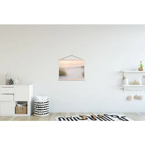 Horizon - Duinlandschap - Zand textielposter latten blank klein -kinderkamer