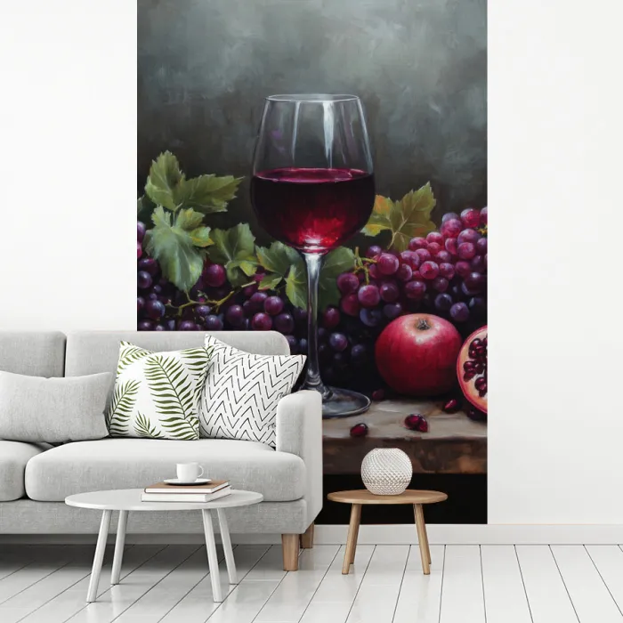 Wijn - Fruit - Stilleven fotobehang vinyl groot -woonkamer