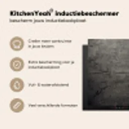 Beton - Grijs - donker Inductie beschermer vinyl 3mm middel -sfeer2