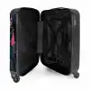 Marmer - Fluorescerend Roze in Donker Marmer NBS - Handbagage koffer - Kinderen Unisex middel -binnenkant