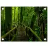 Jungle - Brug - Mos - Natuur - Tropisch tuinposter los doek klein -3d