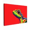 Kikker - Kleurrijk - Strepen - Ogen canvas 2cm klein -z3d