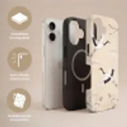 Kraanvogels - Bloesem - Beige Toughcase MagSafe Apple iPhone 17 klein -USP_Lagen_DE