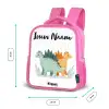 Dinos - Dieren - Sterren Kinderrugzak - Roze middel -productfoto_formaten