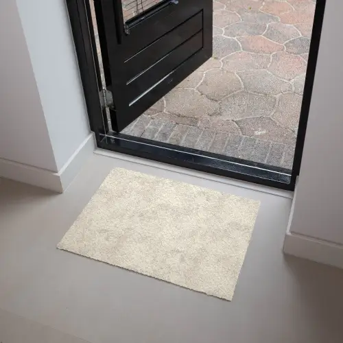 Patroon - Organisch - Beige Deurmat klein 898 -sfeer5