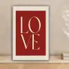 Love - Rood - Minimalistisch canvas 2cm klein -sfeer1