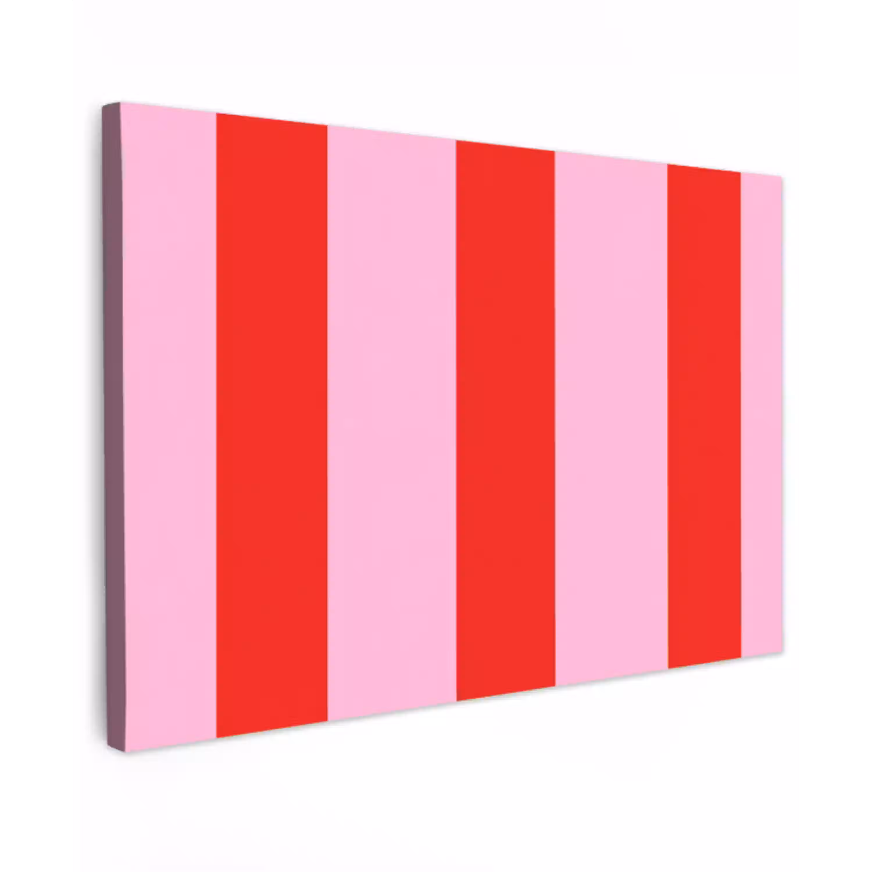 Strepen - Klassiek - Roze Tuinposter op houten frame 2 cm dik klein 845 -3d