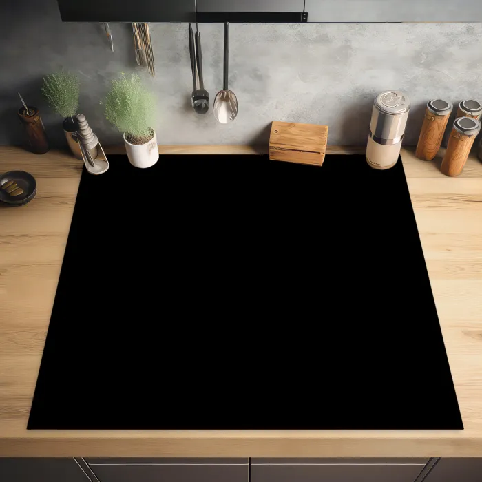 Kookplaat beschermer zwart in keuken