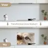 Schaap - Oog - Wit keuken achterwand spatscherm klein -voor_na_NL
