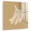 Bananen - Beige - Lijntekening - Minimalistisch plexiglas 5mm klein -zzzproduct_nieuw