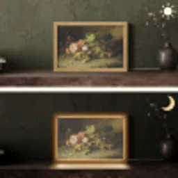 Fruit - Stilleven met druiven - Oude meesters Light Box met kabel (Tafellamp) klein -sfeer3