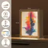 Modern - Verf - Kunst - Kleurrijk Light Box met kabel (Tafellamp) klein -USP_NL