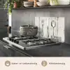 Zilver - Bestek - Hout keuken achterwand spatscherm klein -usp_NL