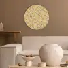 Bloemen - Motief - Geel Akoestische PET Vilt - Rond klein 838 -sfeer1