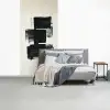Rechthoeken - Penseelstreken - Abstract - Zwart fotobehang vinyl groot -slaapkamer