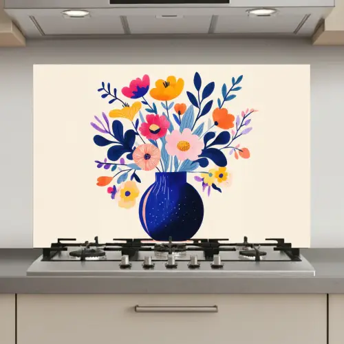 Vaas - Bloemen - Boeket keuken achterwand spatscherm klein -3d_website