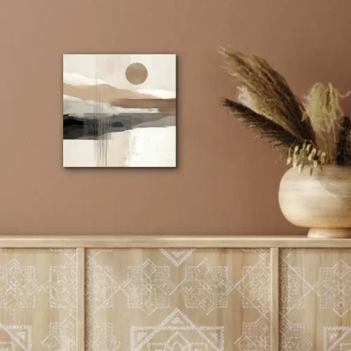 Minimalistisch - Landschap - Dimensie aluminium wit klein -sfeer4