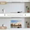 Skyline - New York - Brug - Wolkenkrabbers keuken achterwand spatscherm klein -voor_na_NL
