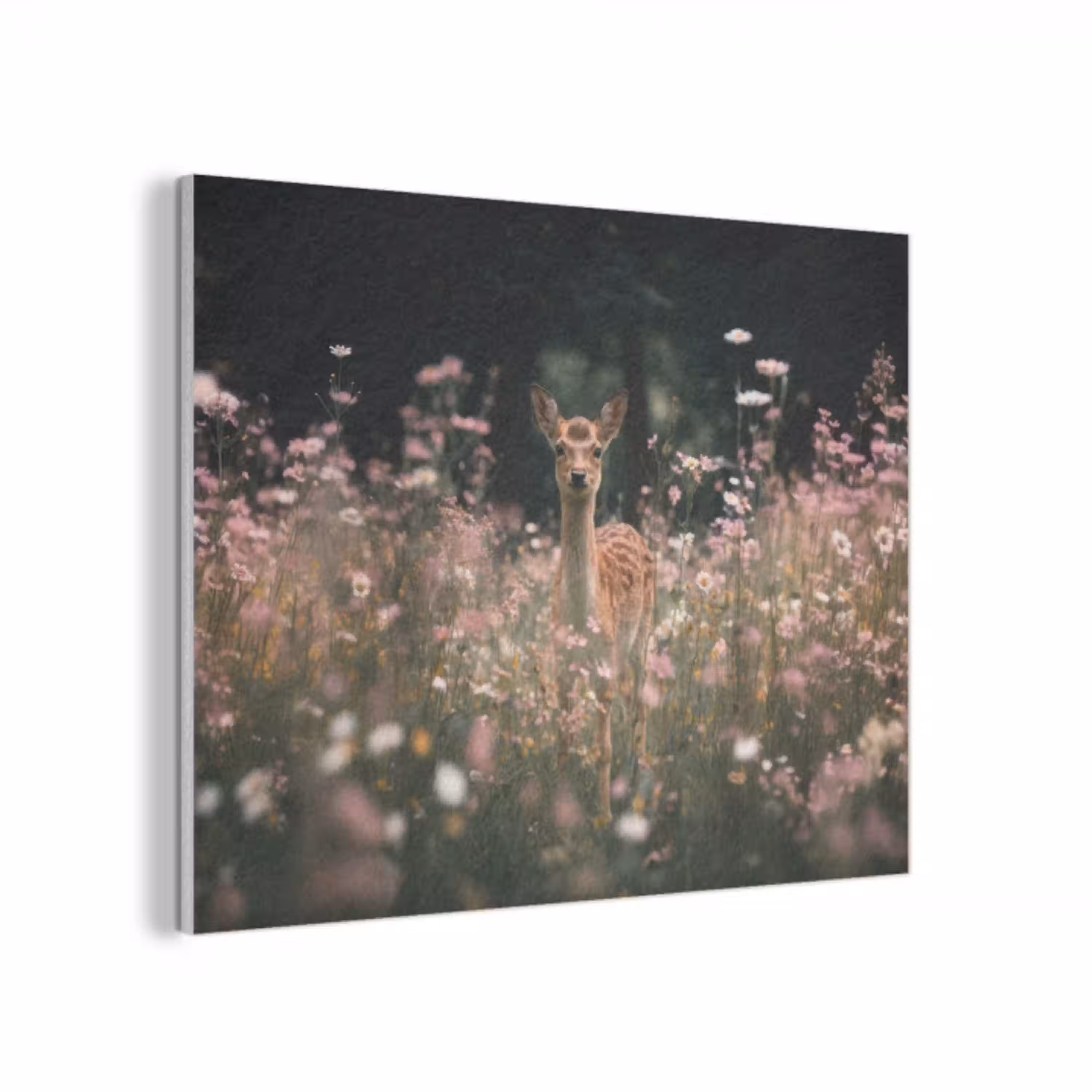 Hert - Wilde bloemen - Bos PET vilt klein -3d