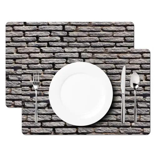 Bestraat - Robuust - Muur - Stenen Placemat vinyl groot 368 -zzsfeer2_Kitchenyeah-website