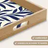 Bladeren - Klimop - Donkerblauw Dienblad Rechthoek middel -USP_HandgreepNL