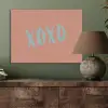 XOXO - Blauw - Perzikkleur PET vilt klein -sfeer2