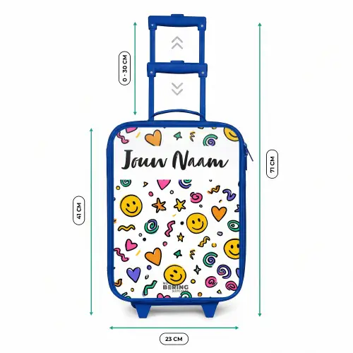Smiley - Hartje - Ster Kinderkoffer - Blauw klein -productfoto_formaten