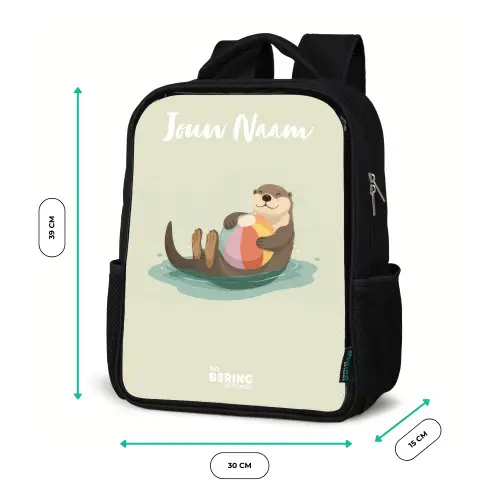 Otter - Strandbal - Water Rugzak - Zwart middel -productfoto_formaten