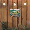 Heuvellandschap - Fantasierijk - Kleurcontrasten tuinposter los doek klein -sfeer1