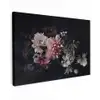 Bloemen - Vintage - Pastel - Zwart - Boeket Tuinposter op houten frame 2 cm dik klein -3d