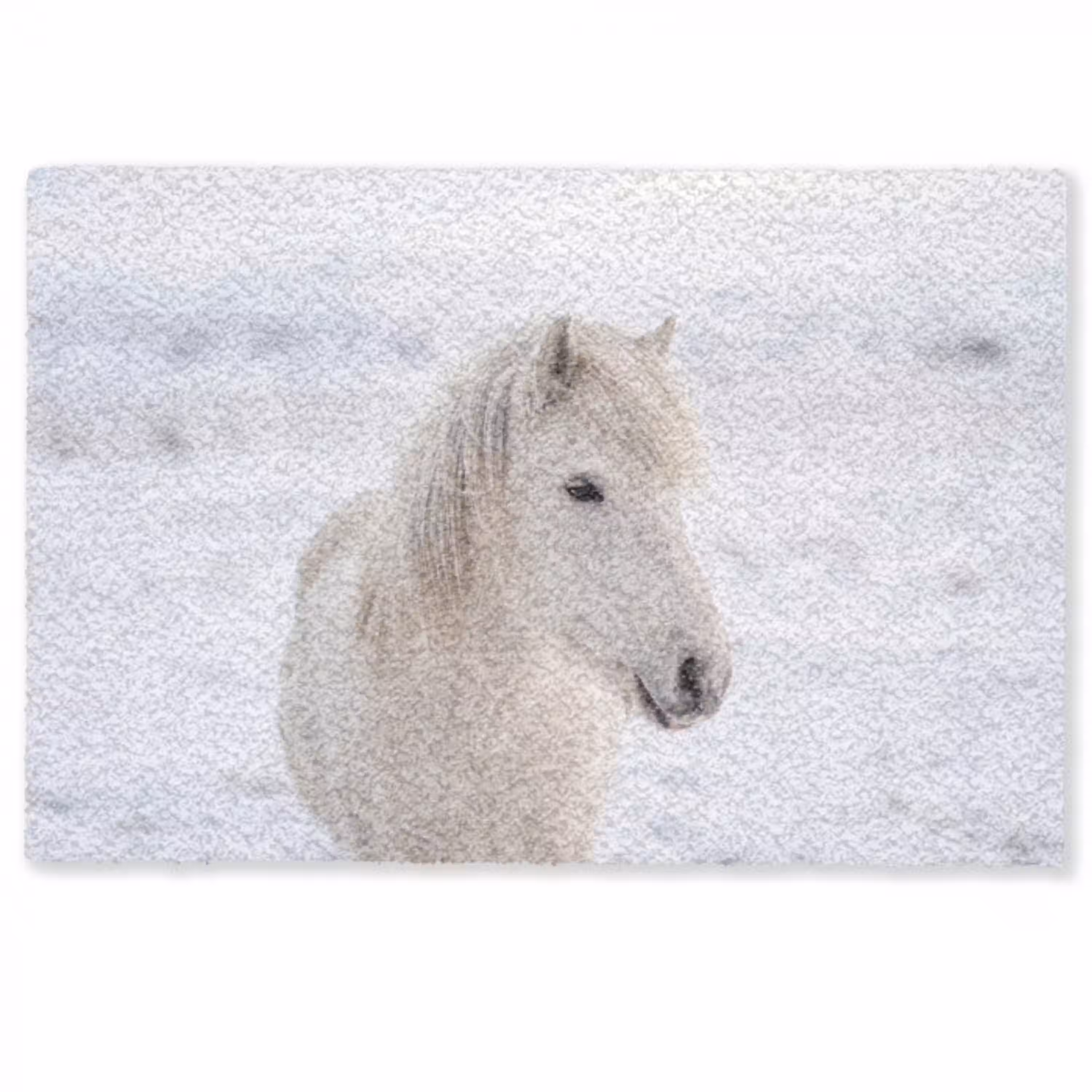 Paard - Kop - Winter - Dieren - Wit Deurmat klein -zkaufland3d