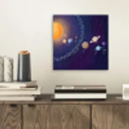 Planetenstelsel - Ruimte - Illustratie aluminium wit klein -sfeer1