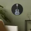 Ukelele - Delfts - Blauw - Muziek Akoestische PET Vilt - Rond klein -sfeer2