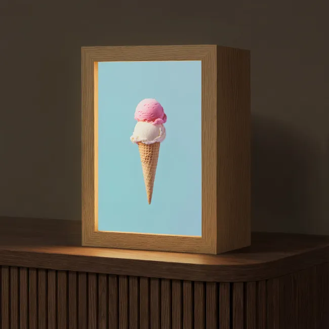 Tafellamp - Bolletjes - Schepijs - Hoorntje - Blauw
