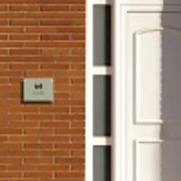 Olijfgroen met stippen - Modern Naambord Rechthoek middel -sfeer3-rechthoek-S