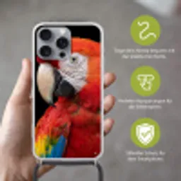 Ara - Portret - Rood Hoesje iPhone 16 Pro Max met koord klein -sfeer2_DE