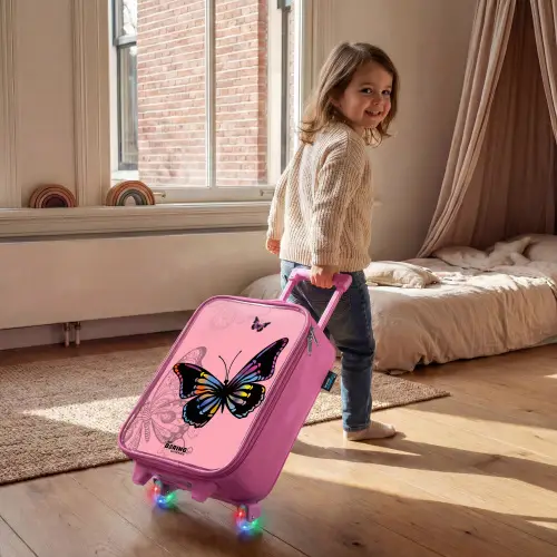 Bubblegum butterfly Kinderkoffer - Roze klein -sfeer1