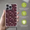 Vierkant - Tegel - Patroon - Paars Hoesje iPhone 16 Pro Max met koord klein 804 -sfeer2_NL