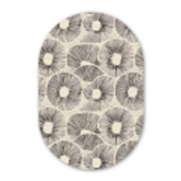 Cirkels - Patroon - Zwart Wandcirkel Ovaal Forex klein 630 -3d