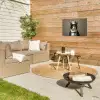 Kat - Kokskleding - Zwart - Wit Tuinposter op houten frame 2 cm dik klein -sfeer2