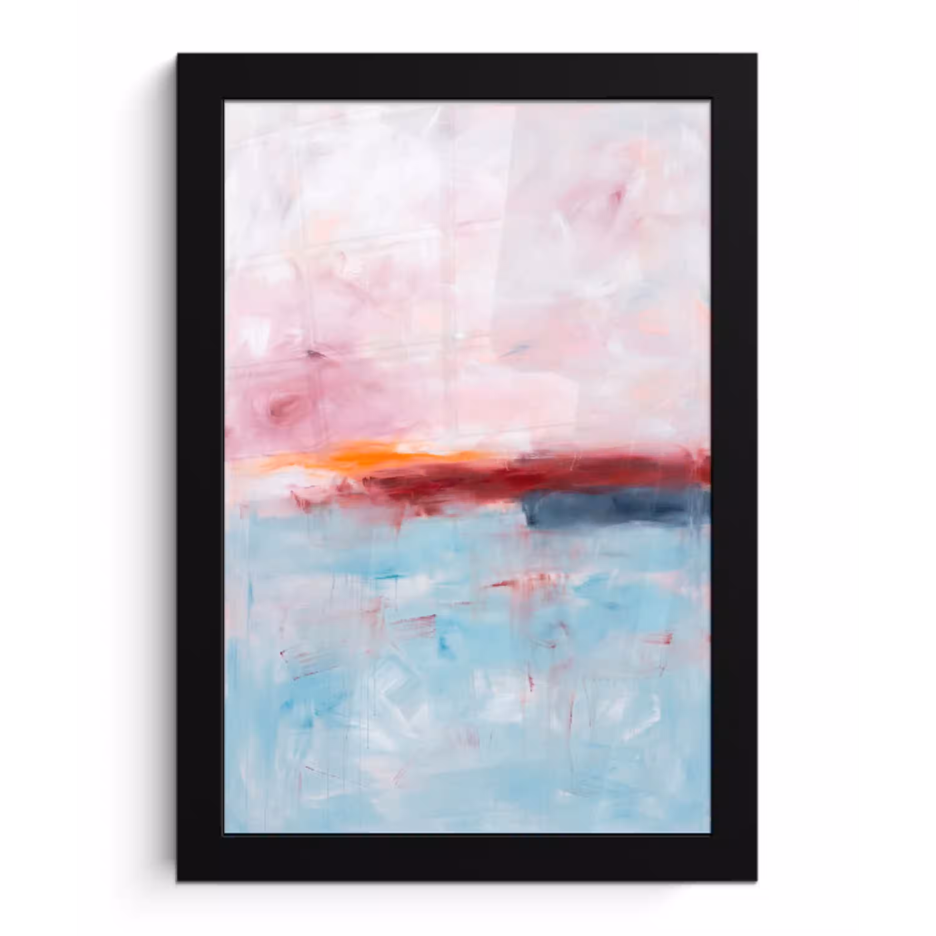 Abstract - Kleuren - Modern - Kunst - Roze fotolijst zwart zonder passe partout klein -3d