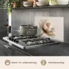Bloem - Beige - Crème keuken achterwand spatscherm klein -usp_NL